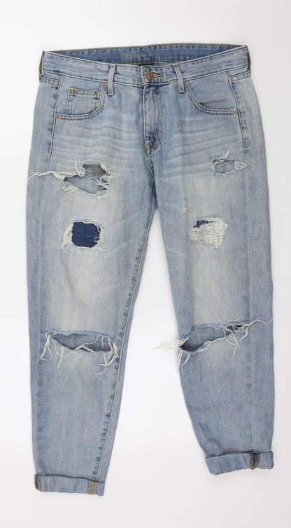 Mossimo Womens Blue  Denim Mom Jeans Size 32 in L25 in