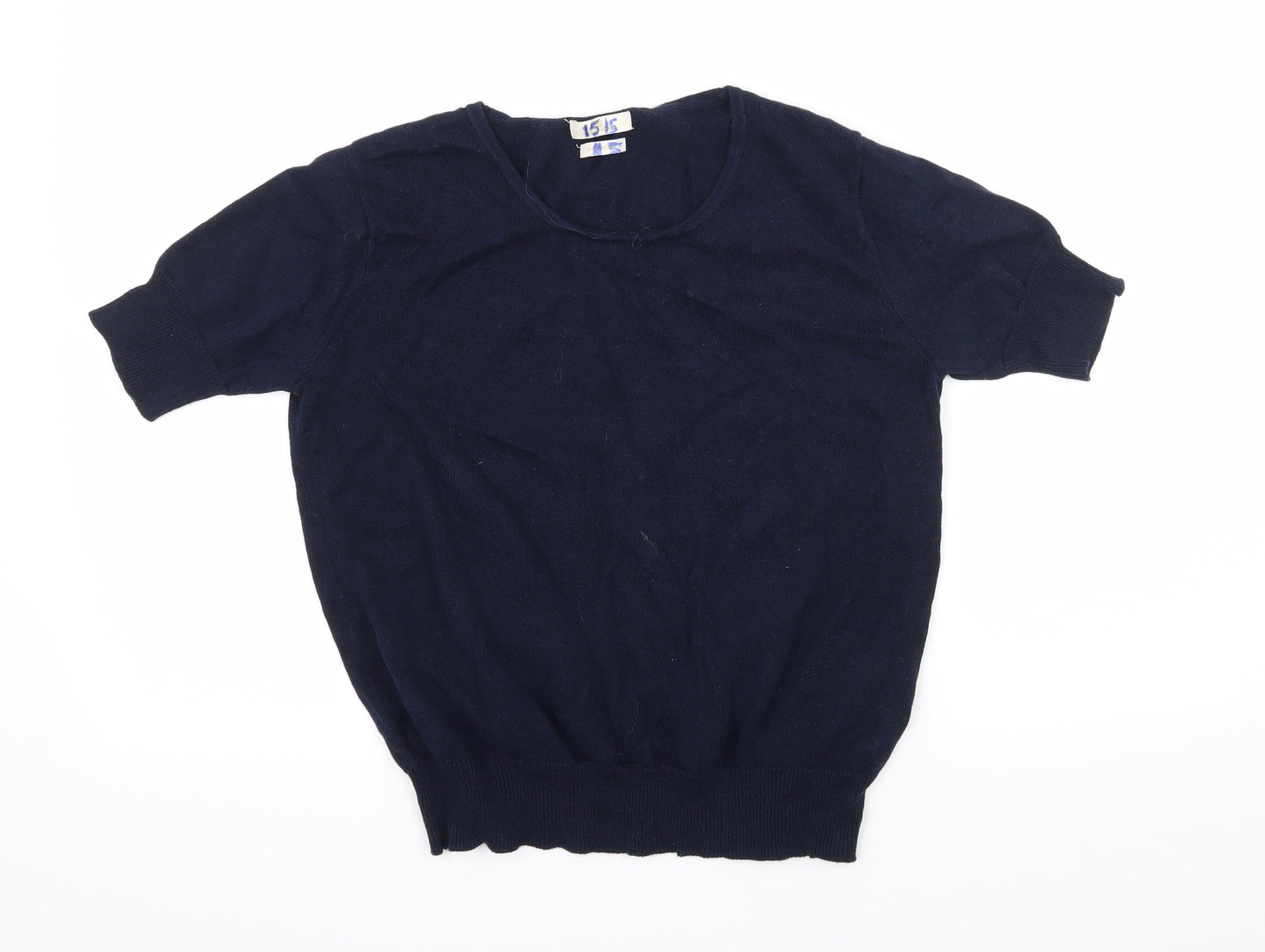 Womens UK Size M Munrospun Blue Pullover Jumper