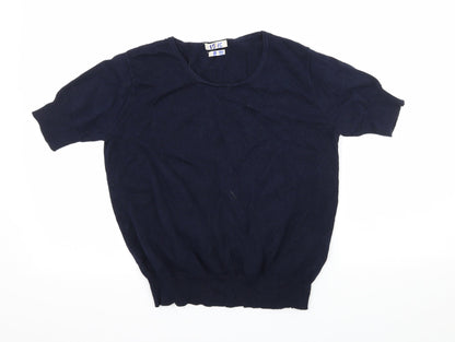 Womens UK Size M Munrospun Blue Pullover Jumper