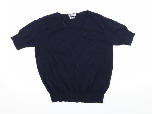 Womens UK Size M Munrospun Blue Pullover Jumper