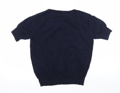 Womens UK Size M Munrospun Blue Pullover Jumper