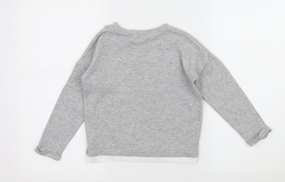 TU Girls Grey  Jersey Basic T-Shirt Size 4-5 Years  - Hey!