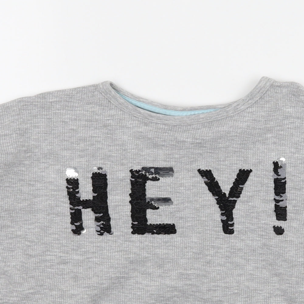 TU Girls Grey  Jersey Basic T-Shirt Size 4-5 Years  - Hey!