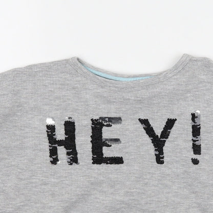 TU Girls Grey  Jersey Basic T-Shirt Size 4-5 Years  - Hey!