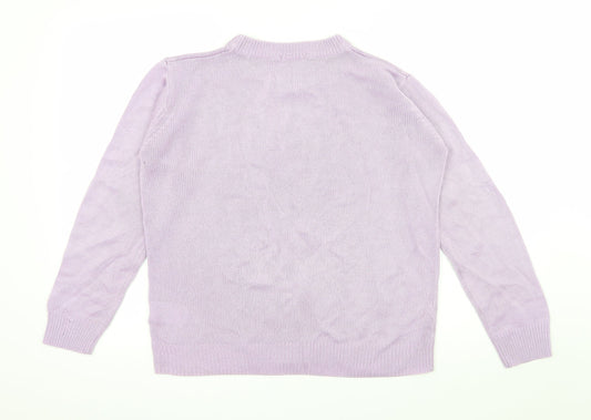 Damart Womens Purple  Knit Pullover Jumper Size 10