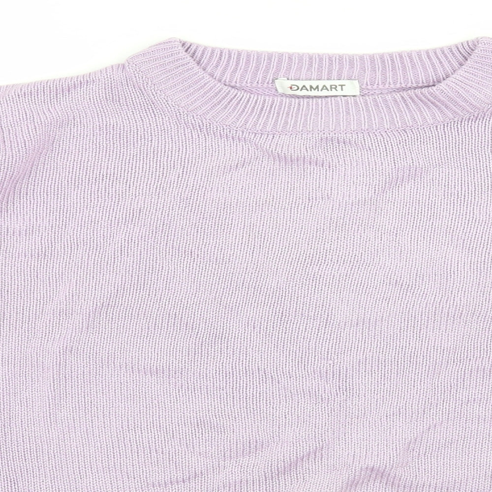 Damart Womens Purple  Knit Pullover Jumper Size 10