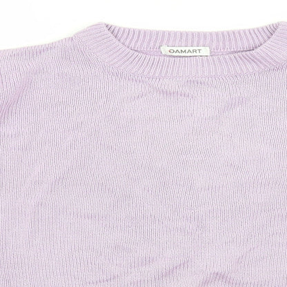 Damart Womens Purple  Knit Pullover Jumper Size 10