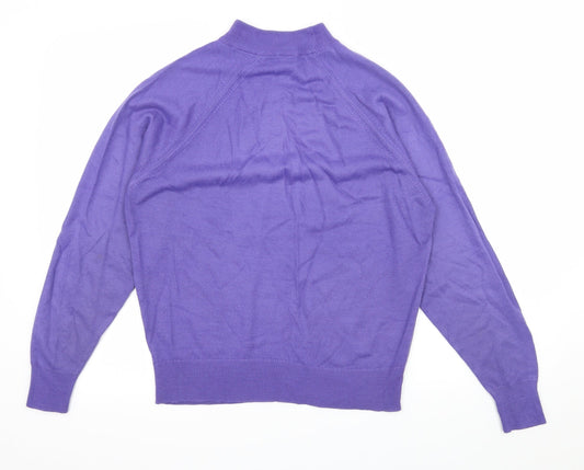 Littlewoods Womens Purple  Knit Pullover Jumper Size 12