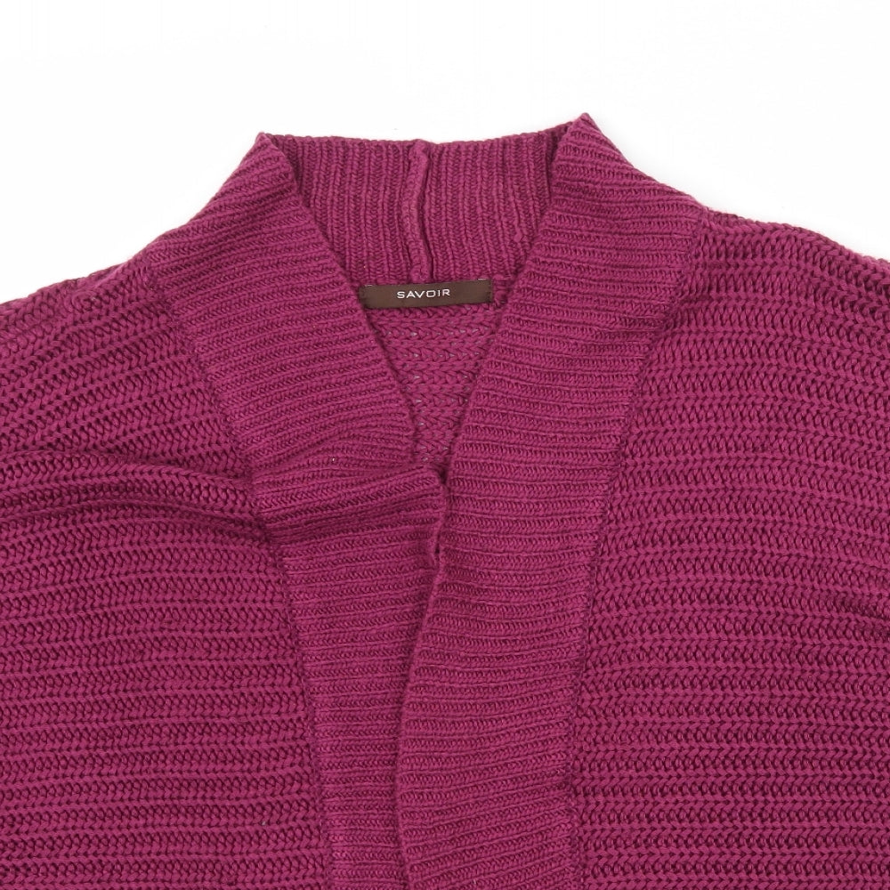 Womens UK Size 14 Savoir Purple Cardigan Jumper