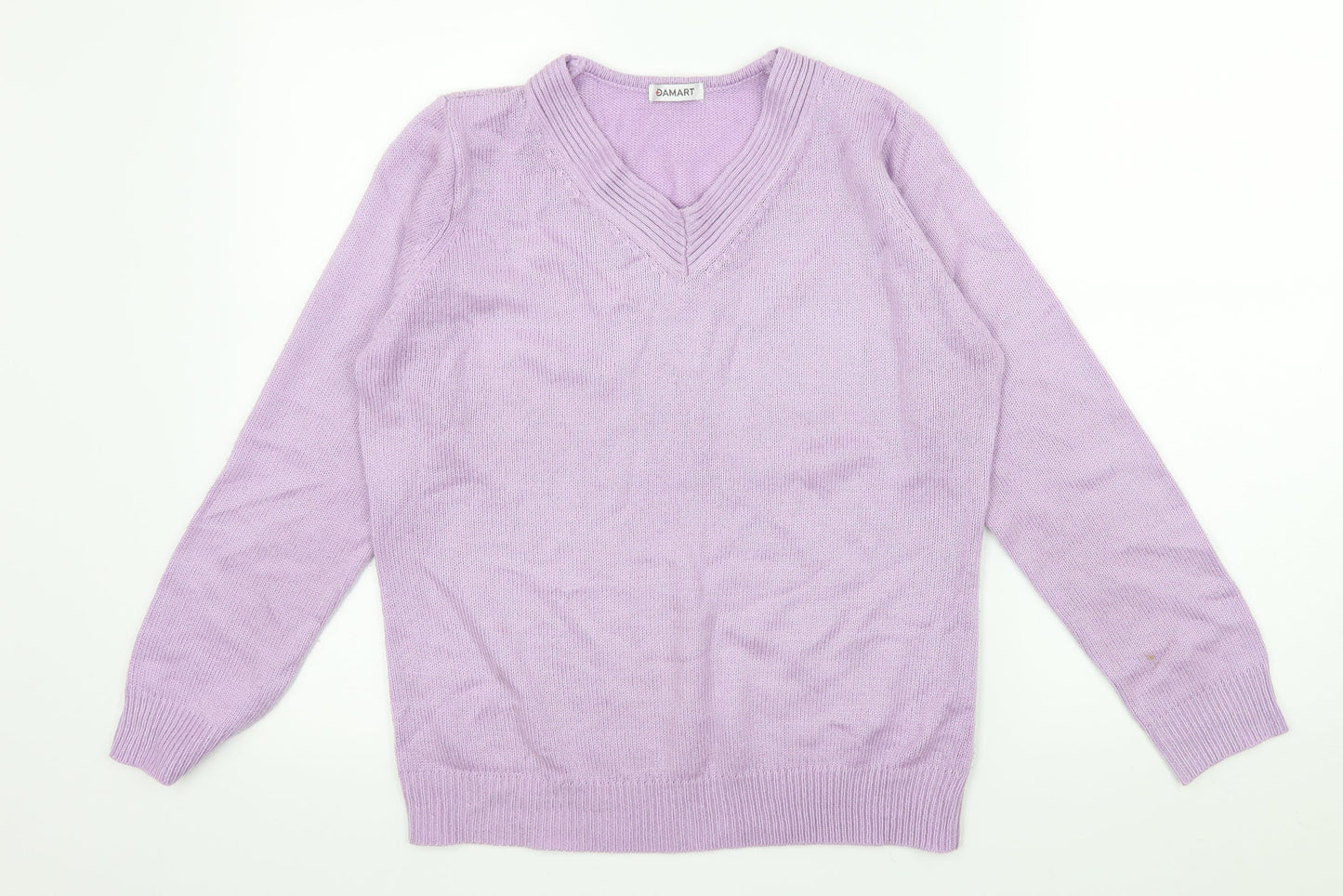Damart Womens Purple  Knit Pullover Jumper Size 10