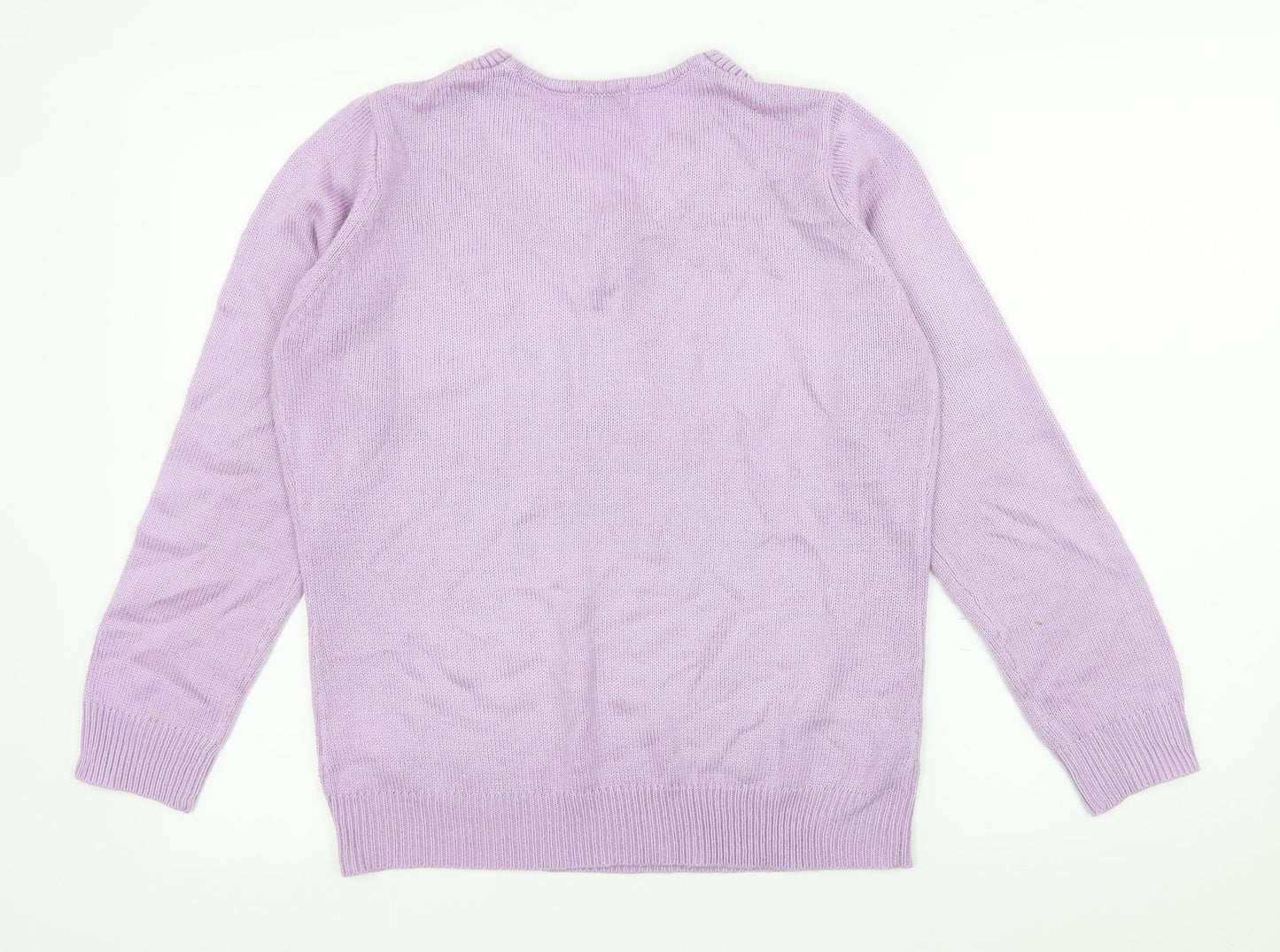 Damart Womens Purple  Knit Pullover Jumper Size 10