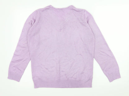 Damart Womens Purple  Knit Pullover Jumper Size 10