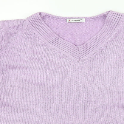 Damart Womens Purple  Knit Pullover Jumper Size 10