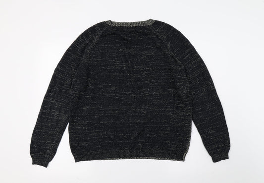 Klass Womens Gold  Knit Pullover Jumper Size L