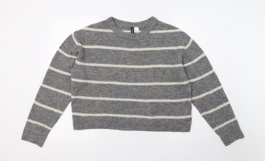 Womens UK Size 6 H&M Grey Pullover Jumper