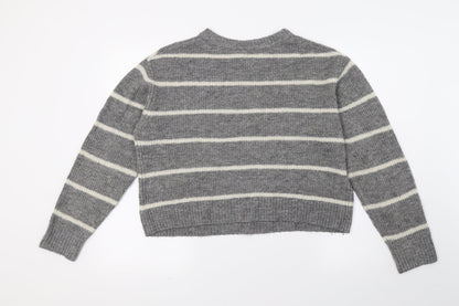 Womens UK Size 6 H&M Grey Pullover Jumper