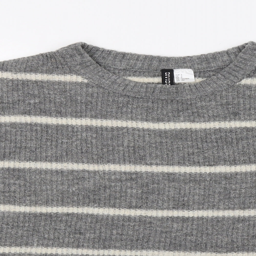 Womens UK Size 6 H&M Grey Pullover Jumper