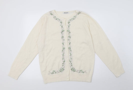 Womens UK Size 10 Berkertex Ivory Cape Jumper