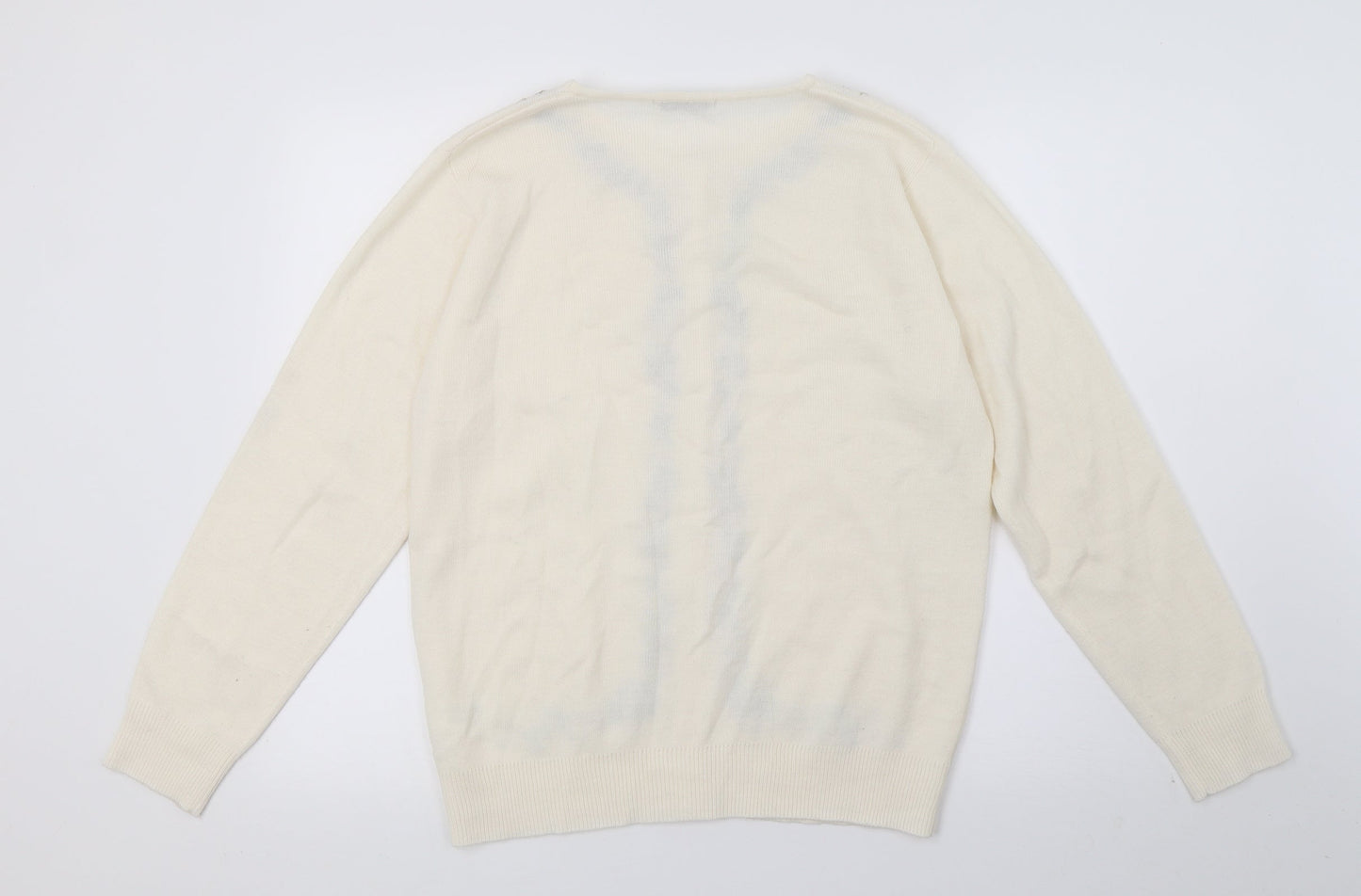 Womens UK Size 10 Berkertex Ivory Cape Jumper