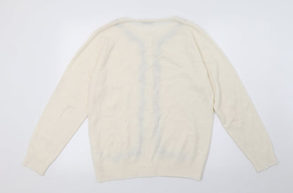 Womens UK Size 10 Berkertex Ivory Cape Jumper