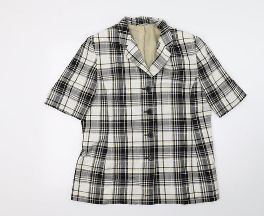 Marks and Spencer Womens Multicoloured Check  Jacket Blazer Size 16