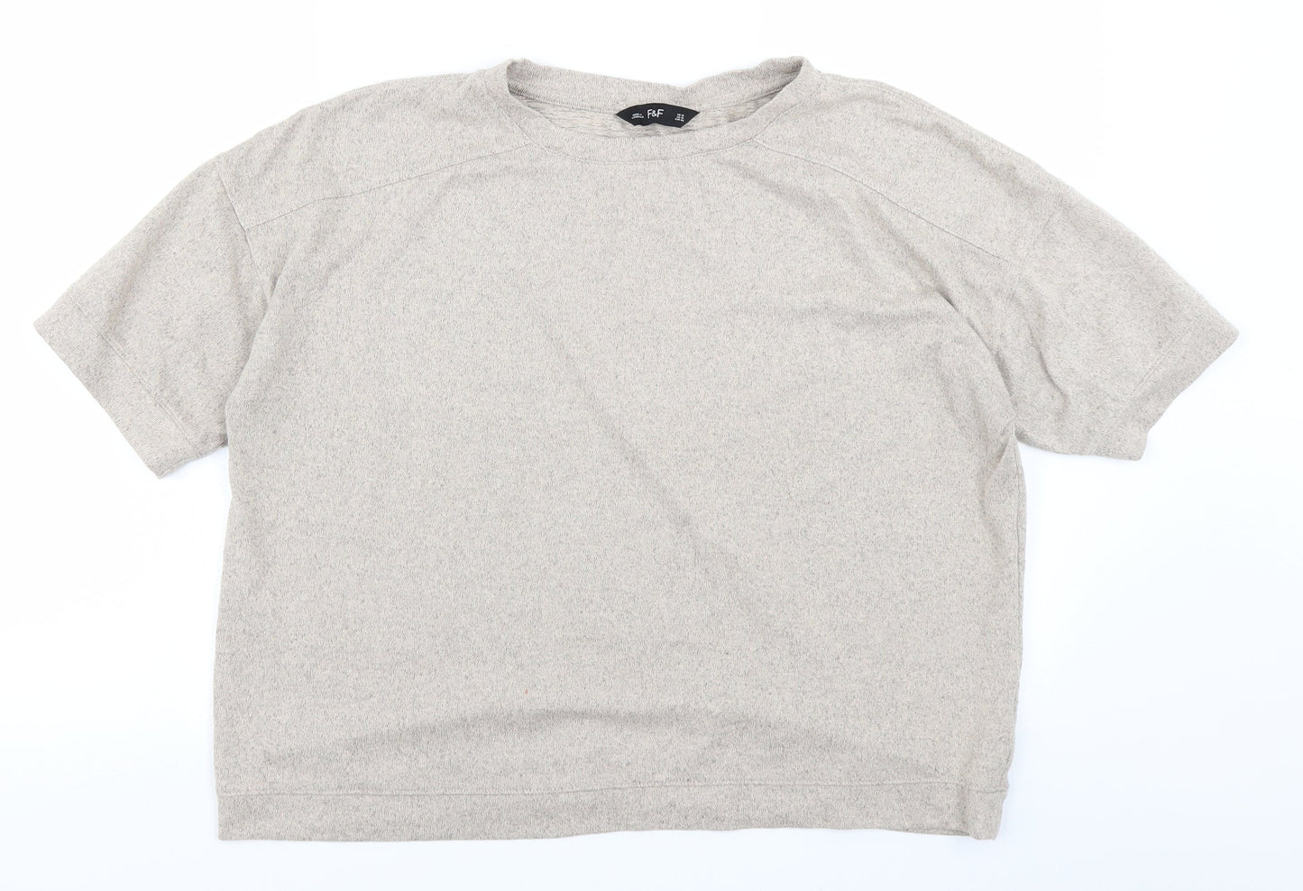 F&F Womens Beige   Basic T-Shirt Size 16