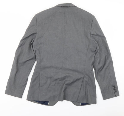 Mens UK Size 38 Topman Regular Grey Suit Jacket