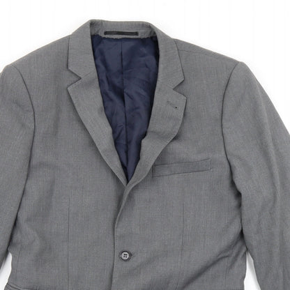 Mens UK Size 38 Topman Regular Grey Suit Jacket