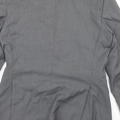 Mens UK Size 38 Topman Regular Grey Suit Jacket