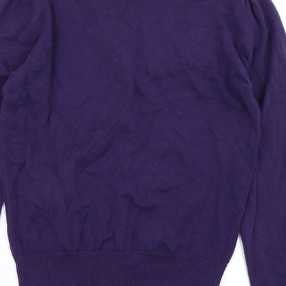 M Butterfly Womens Purple  Knit Cardigan Jumper Size S