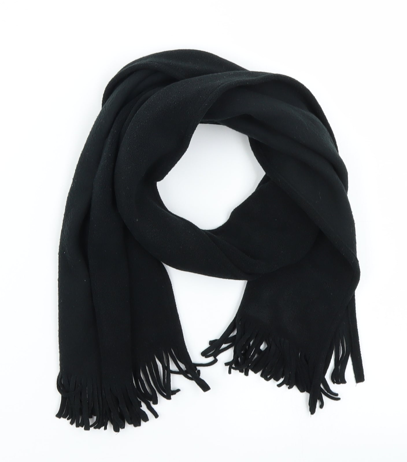 Preworn Mens Black  Fleece Scarf  One Size