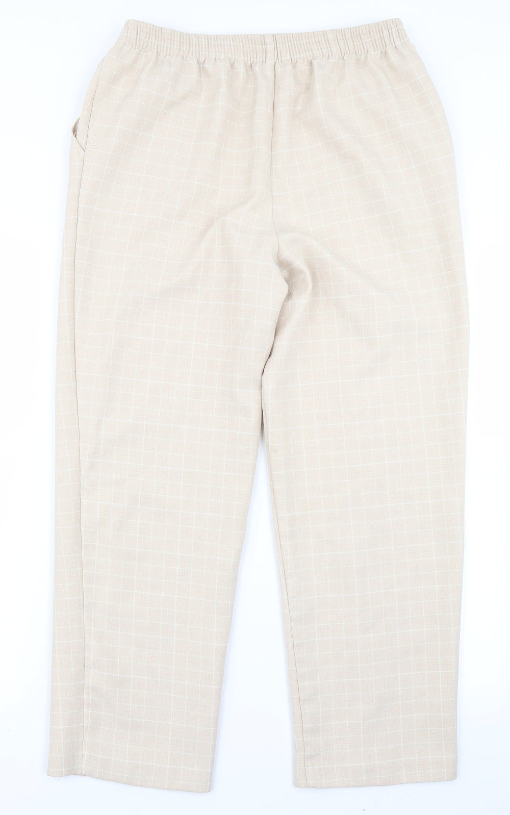 Womens UK Size 12 Marks & Spencer Regular Fit  Beige Trousers