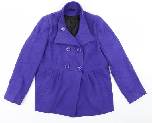 Marks & Spencer Womens Blue   Overcoat Coat Size 16