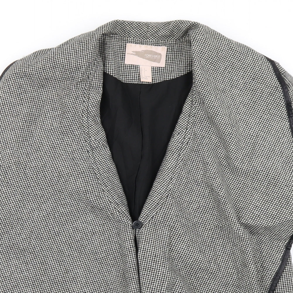 Womens UK Size L FOREVER 21 Black Jacket