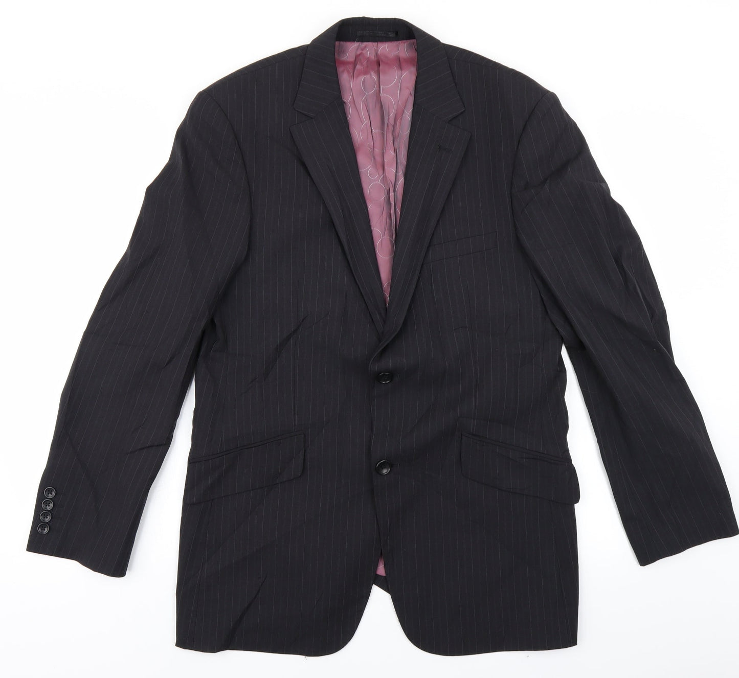 Mens UK Size 38 REMUS Regular Black Suit Jacket