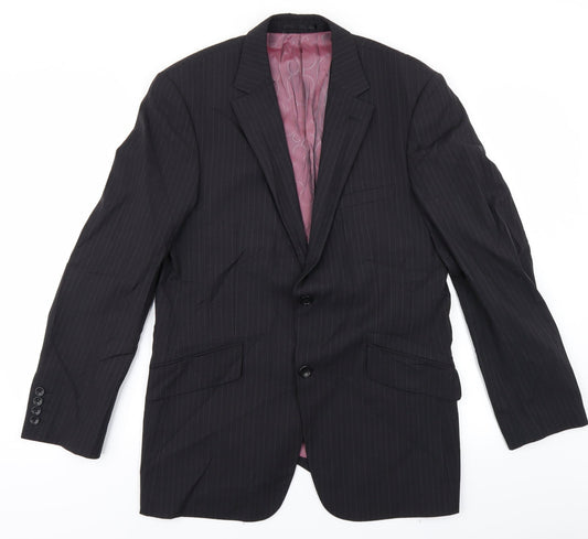 Mens UK Size 38 REMUS Regular Black Suit Jacket