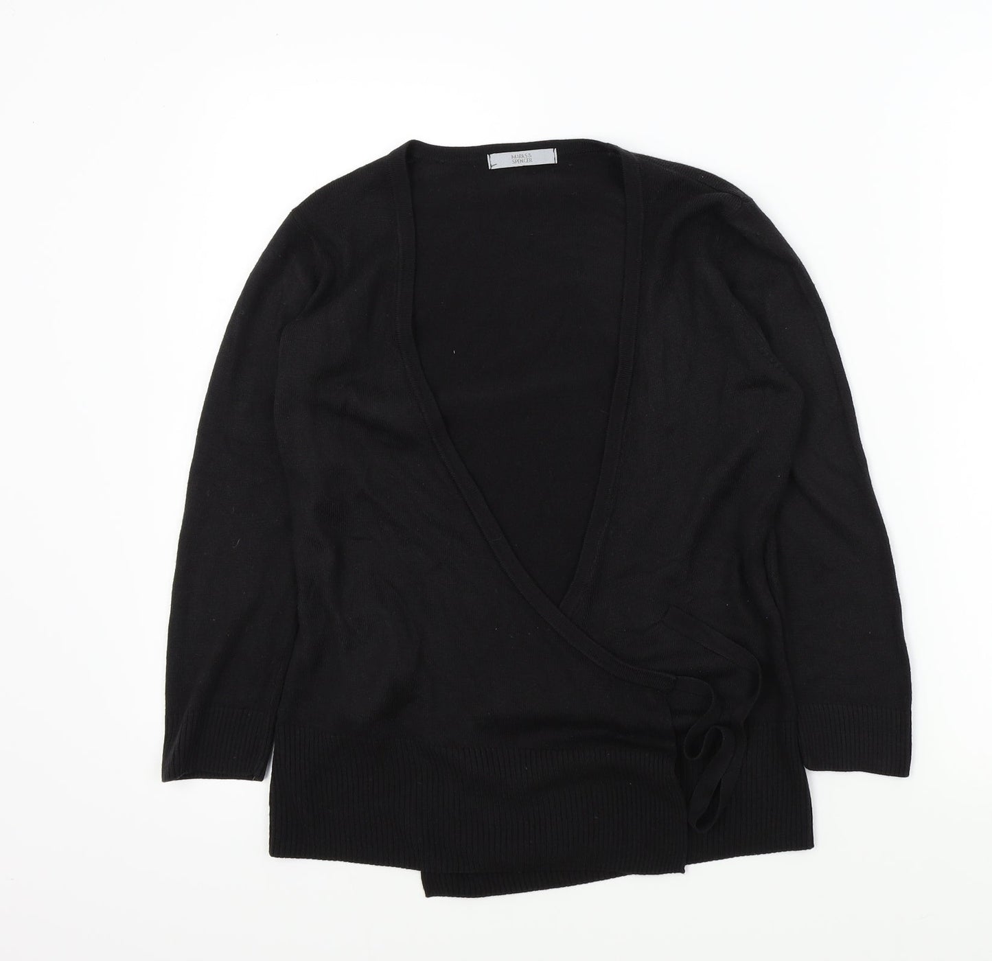 Womens UK Size 8 M&S Black Cardigan Jumper