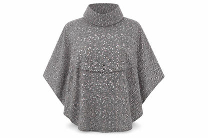 pro climate Womens Black Geometric  Jacket Poncho One Size