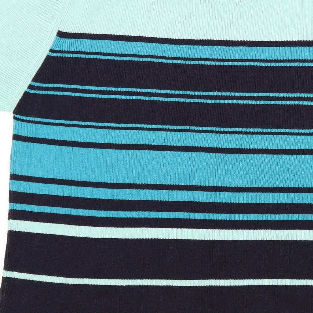 Ann Harvey Womens Blue Striped  Pullover Jumper Size 16