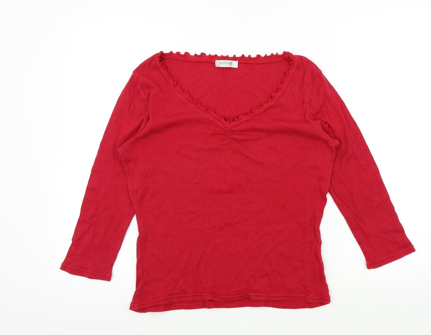 Womens UK Size 16 editions Red Pullover Jumper