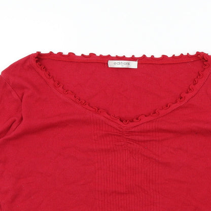 Womens UK Size 16 editions Red Pullover Jumper