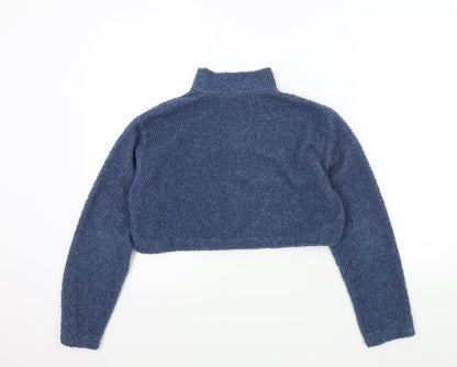 SheIn Girls Blue Colourblock  Pullover Jumper Size 14 Years