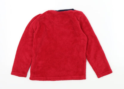 Rebel Boys Red Colourblock   Pyjama Top Size 5-6 Years  - Christmas Jumper