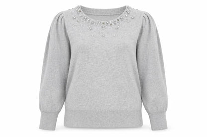 Womens UK Size M Monsoon Grey Pullover Jumper