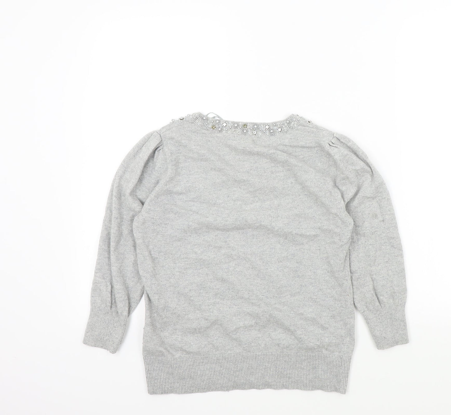 Womens UK Size M Monsoon Grey Pullover Jumper