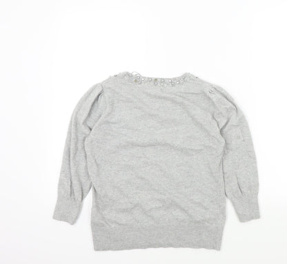 Womens UK Size M Monsoon Grey Pullover Jumper