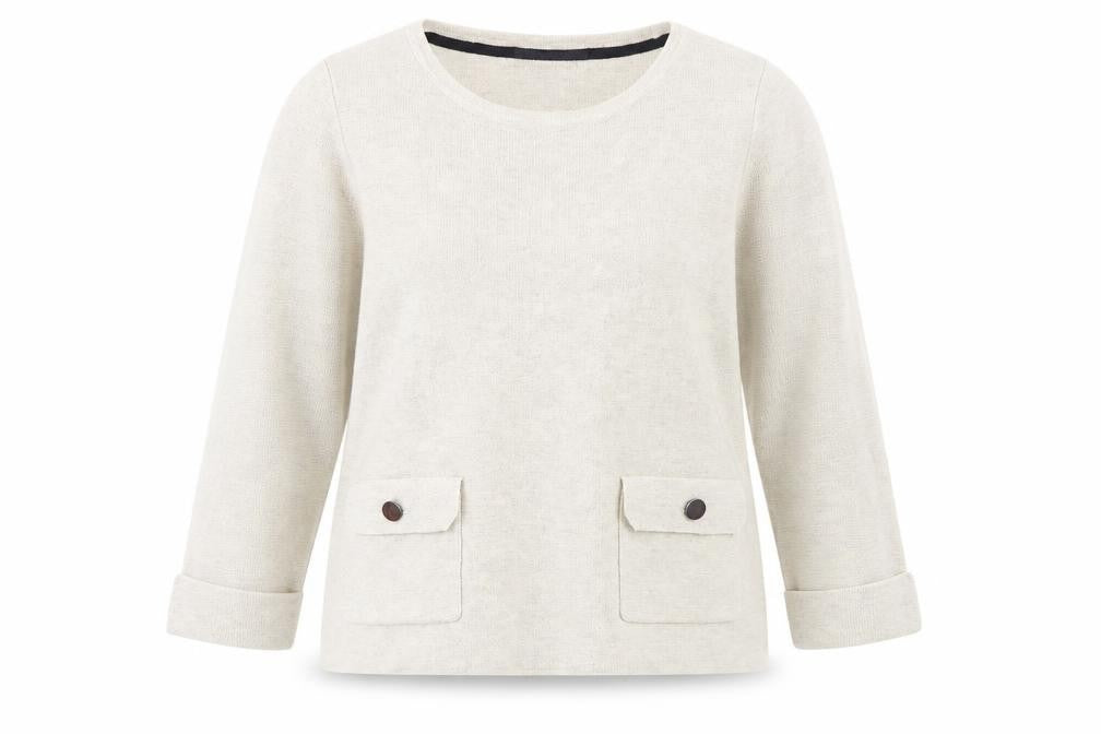 Womens UK Size 12 M&S Beige Pullover Jumper