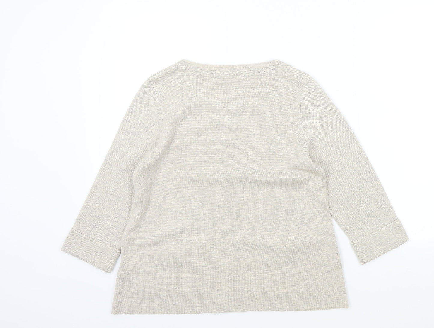 Womens UK Size 12 M&S Beige Pullover Jumper