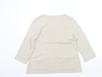 Womens UK Size 12 M&S Beige Pullover Jumper