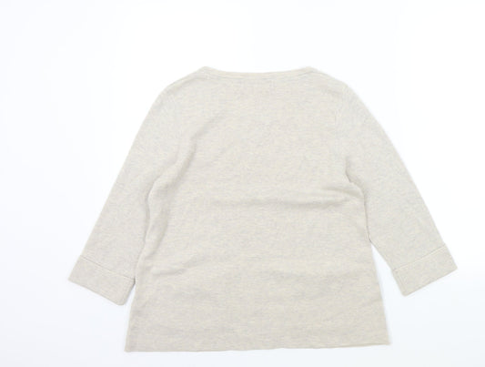 Womens UK Size 12 M&S Beige Pullover Jumper